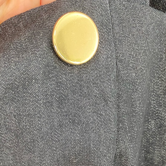 Miss Selfridge navy blue jumpsuit with gold button details size 8 - Picture 9 of 10